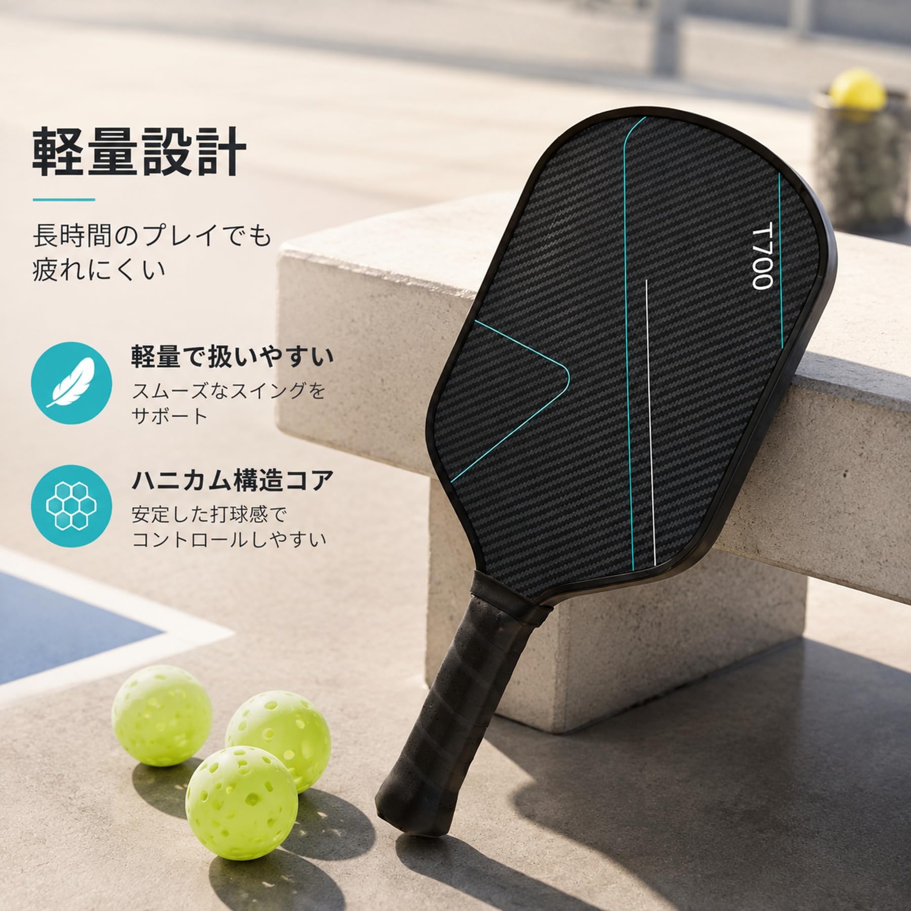 Amazon | ピックルボールラケット パドル 2本 ボール4個 収納バッグ
